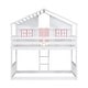 preview thumbnail 19 of 22, Twin over Twin House Bunk Bed with Roof, Safety Guardrails and Ladder