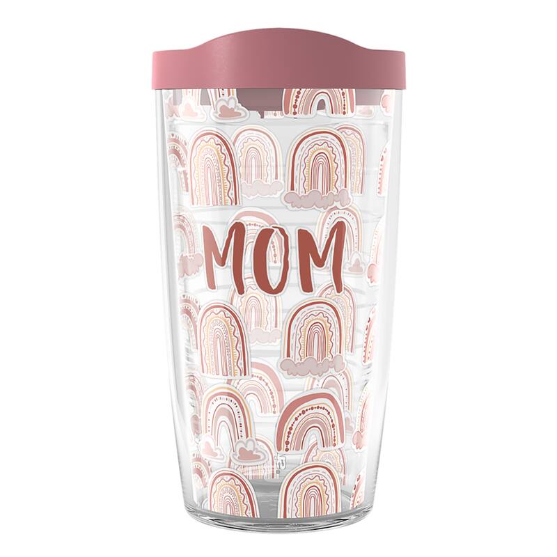 Tervis BOHO Rainbow Mom Made in USA Double Walled Insulated Travel Tumbler, Mom - 16oz - 16oz