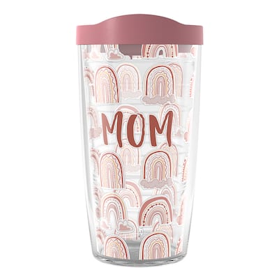 Tervis BOHO Rainbow Mom Made in USA Double Walled Insulated Travel Tumbler, Mom - 16oz