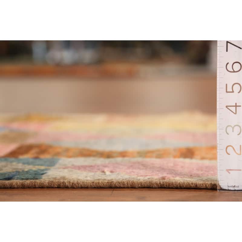 Geometric Moroccan Runner Rug Handmade Multi-Color Wool Carpet - 2'10" x 9'10"