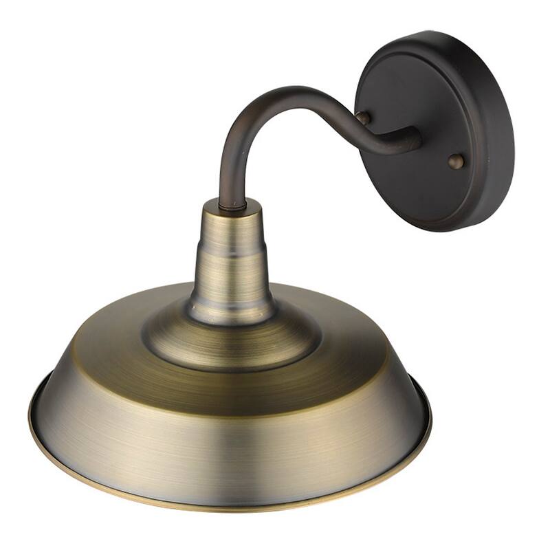 Burry 1-light Antique Brass Exterior Wall Fixture
