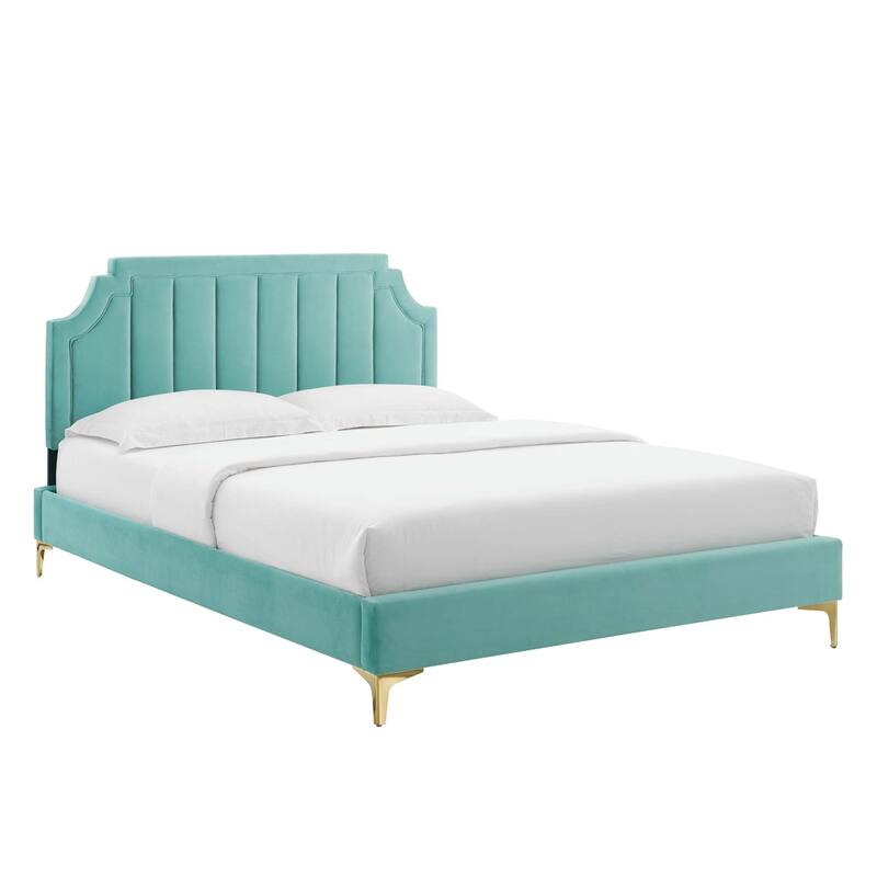Sienna Performance Velvet Full Platform Bed
