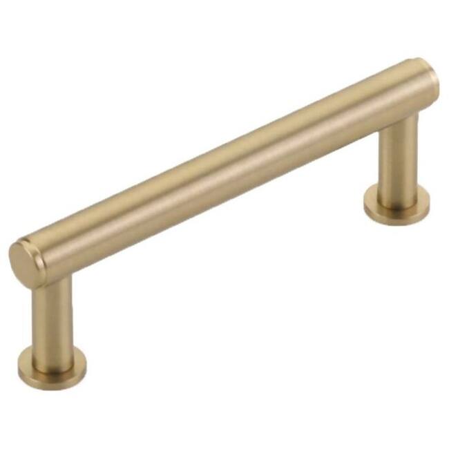 Schaub and Company Pub House 3-1/2" Center to Center Smooth Bar Solid - Signature Satin Brass