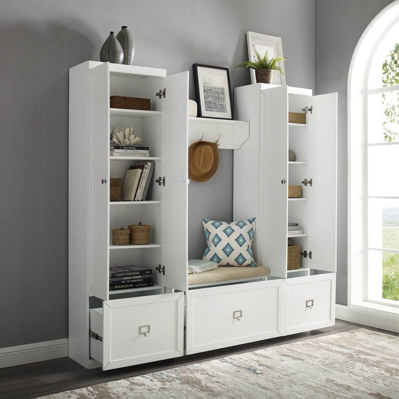 Crosley Harper 4Pc Entryway Set - 77"W x 16.5"D x 74"H