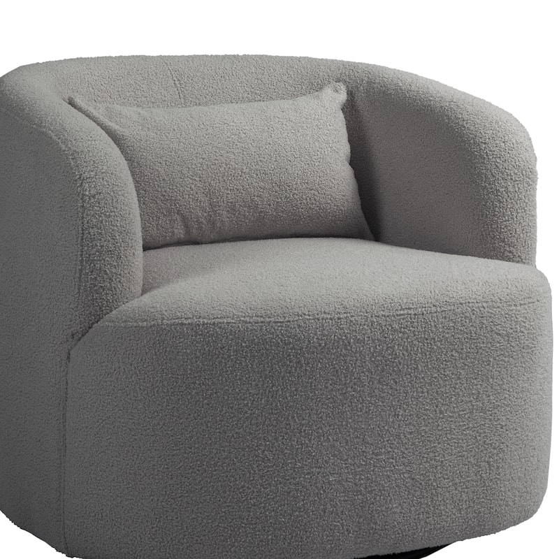 Single Accent Chair Teddy Swivel Barrel Chairs