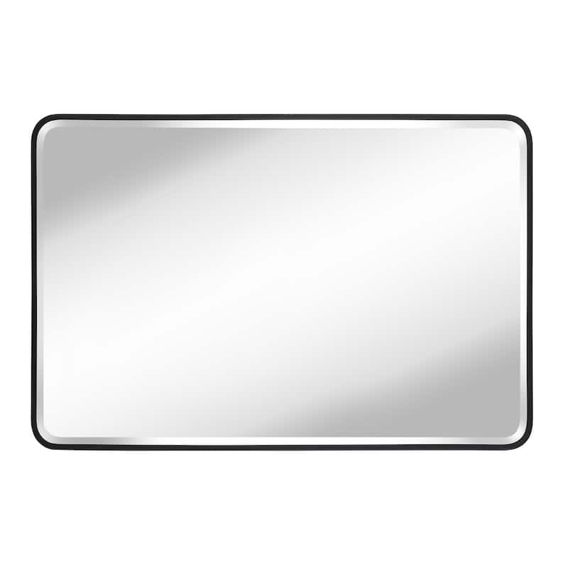 Aluminum Frame Beveled Glass Bathroom Wall Mirror with Round Corner