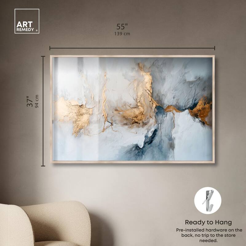 Canvas of Golden Shades Shadowbox by Art Remedy