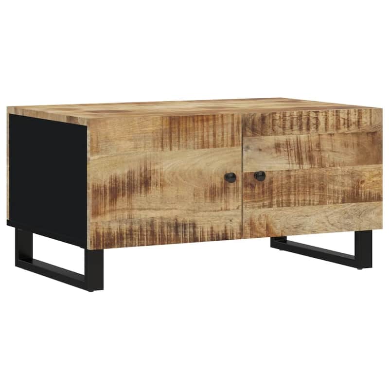 vidaXL Coffee Table 31.5"x19.7"x15.7" Solid Wood Mango&Engineered Wood