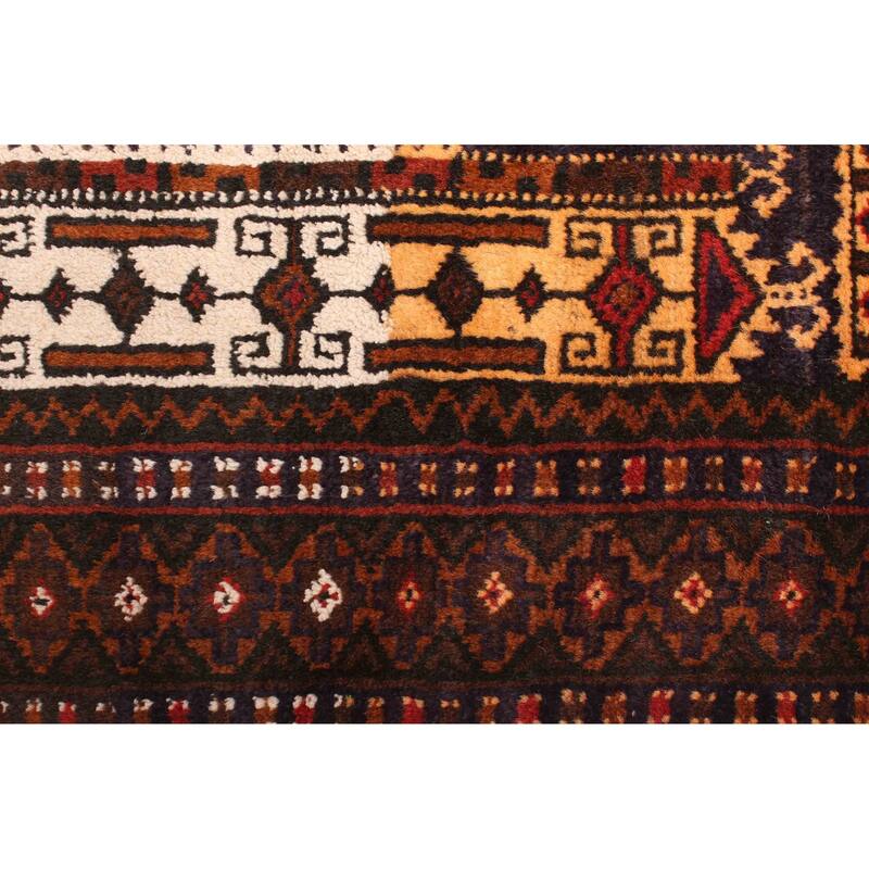 ECARPETGALLERY Hand-knotted Teimani Dark Brown Wool Rug - 2'11 x 4'7