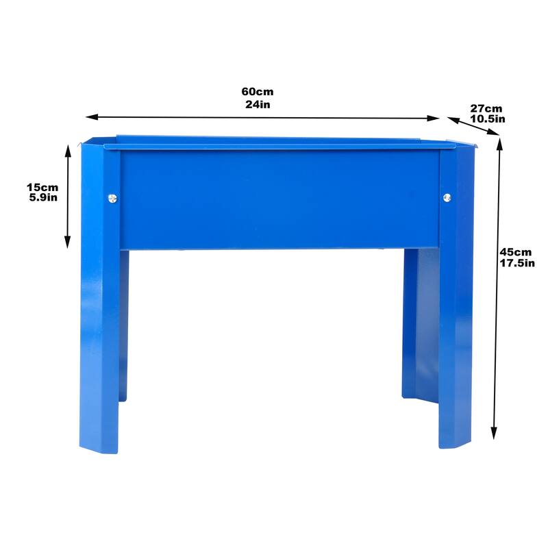 Outdoor Galvanized Raised Garden Bed Elevated Garden Planter Flowerpot Box with Legs for Gardening Vegetables Flower