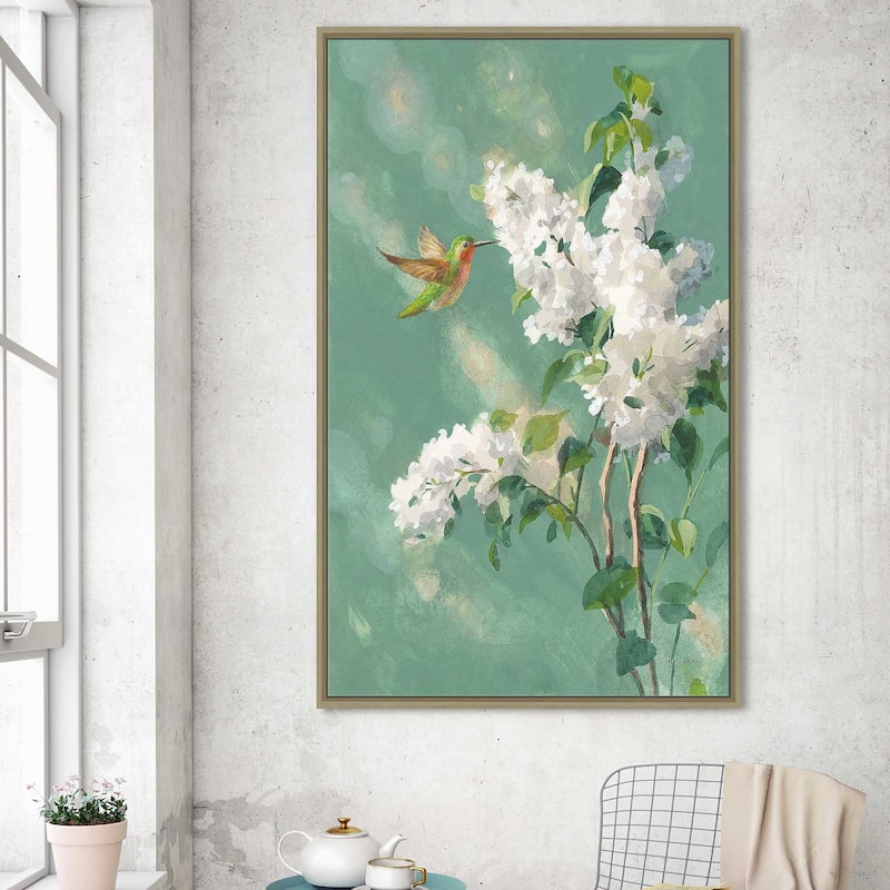 "Hummingbird Spring I" Print on Floating Canvas