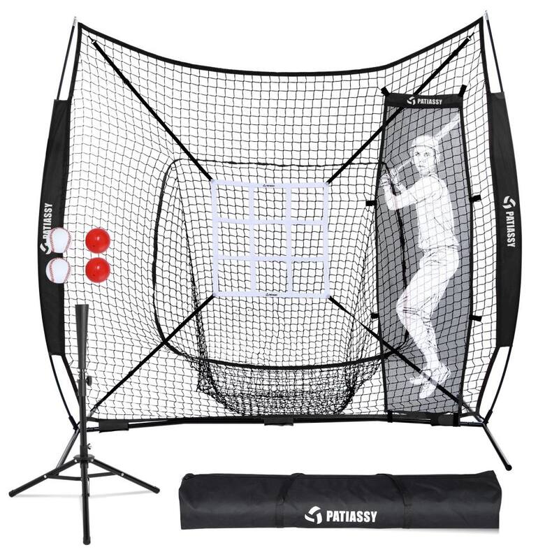 Patiassy 7 ft x 7 ft Baseball Softball Hitting Pitching Practice Net