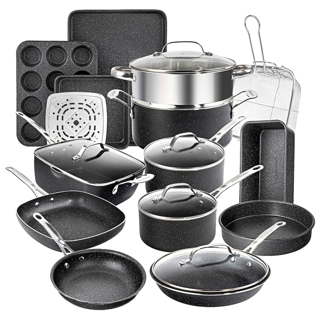 Granitestone 20 Piece Nonstick Aluminum Cookware and Bakeware Set