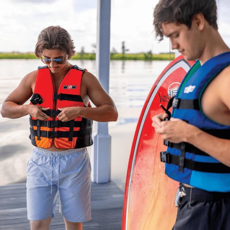 WOW Watersports Vis-Wave Adult Life Vest - Red
