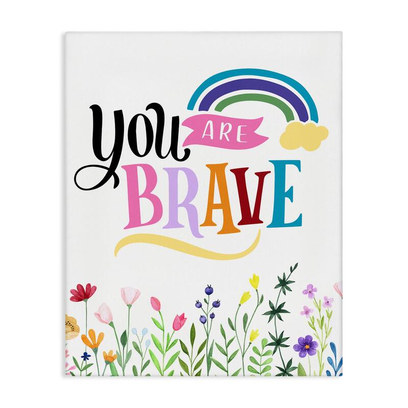 Stupell You Are Brave Encouragement Canvas Wall Art Design By Kim Allen - 36 x 48