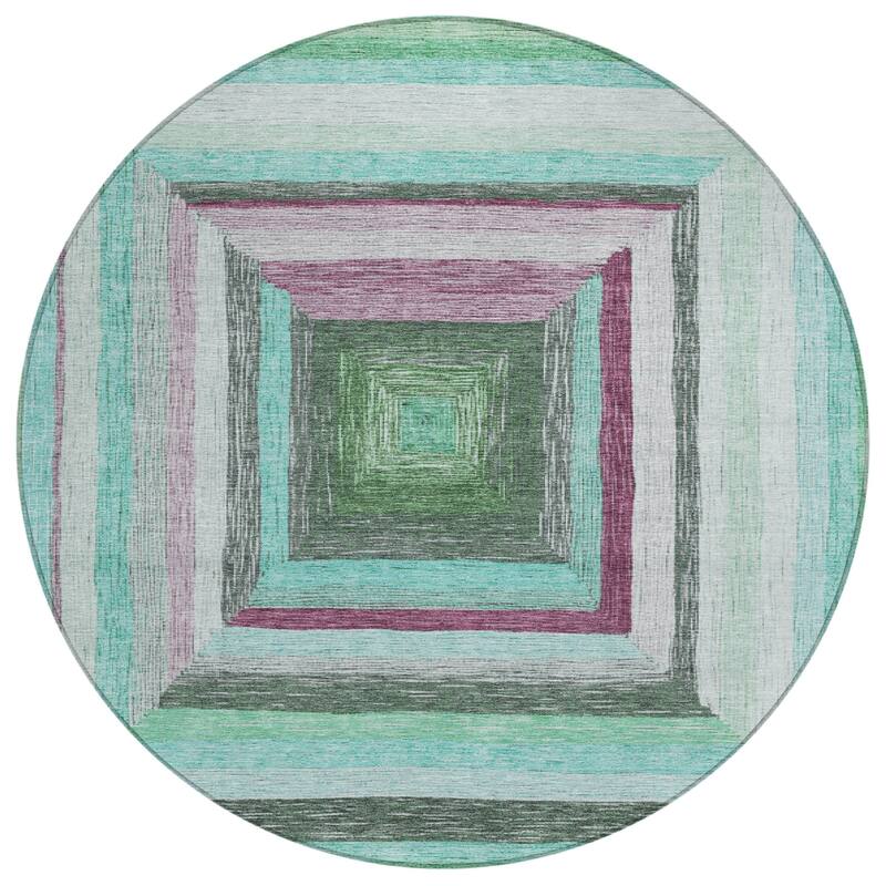 HomeRoots Geometric Transitional Rectangle Outdoor Rug