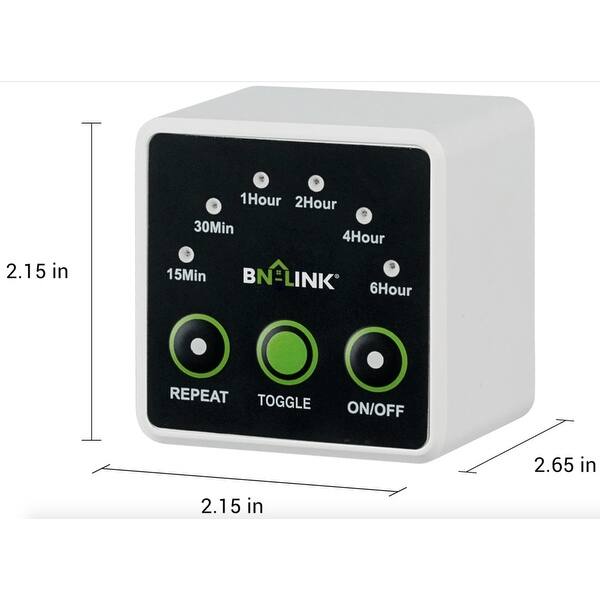 Plug-in 6-Setting Countdown Timer with Repeat Function - black - Bed ...