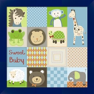 Jennifer Nilsson 'Baby Boy Animal Quilt' Framed Art