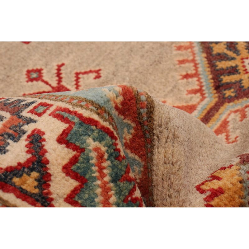 ECARPETGALLERY Hand-knotted Uzbek Ghazni Khaki Wool Rug - 2'9 x 9'8
