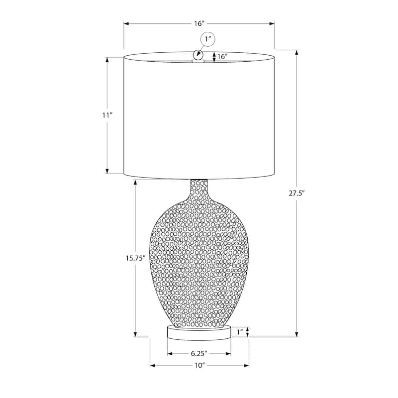 Anmytek 28 Inch Contemporary Cream Ceramic Table Lamp with Ivory Cream Shade