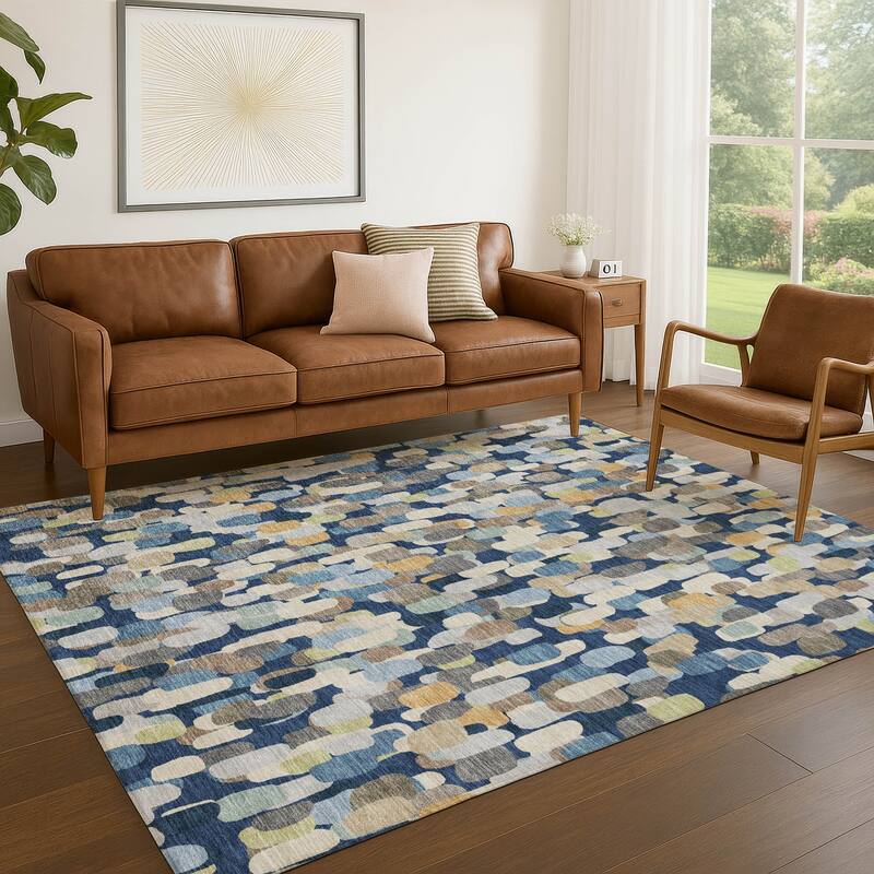 Machine Washable Indoor/ Outdoor Contemporary Drew Chantille Rug