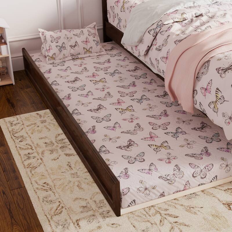 Felicity Platform Bed with Panel Footboard and Twin Trundle