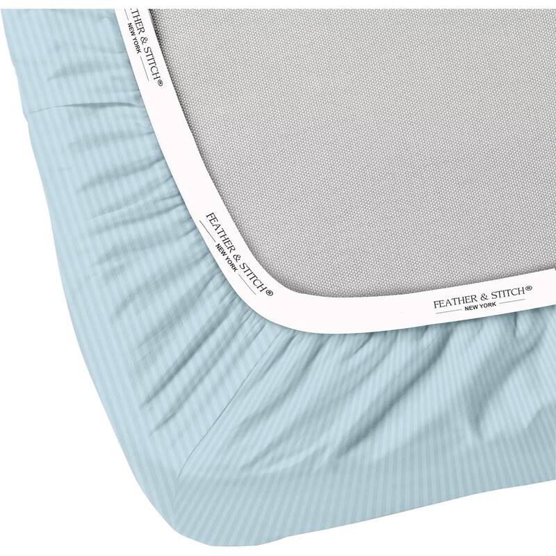 Feather & Stitch 500 Thread Count Damask Stripe ONLY Fitted Sheet