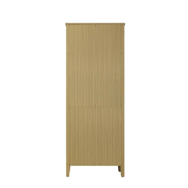 Laura 16-28 Inch Bath Storage Glass Cabinet