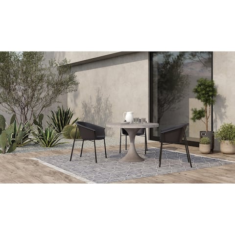 Aurelle Home Modern Waterproof Outdoor Dining Chairs (Set of 2)