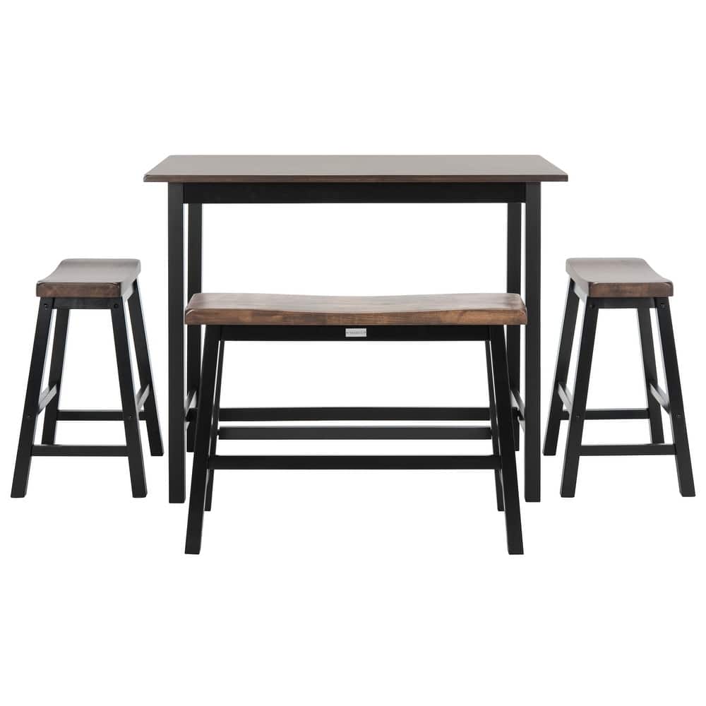 SAFAVIEH Phil 4-Piece Counter-Height Bench And Stool Pub Set - 24Wx44Dx36H