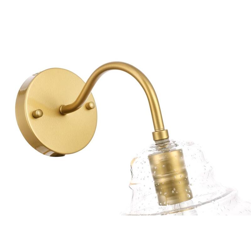 Windston 1-Light Clear Bubbled Glass Wall Sconce