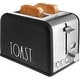 preview thumbnail 16 of 28, Rae Dunn Toaster, Stainless Steel 2 Slice Square Toaster, Wide Slot with 5 Browning Levels, with Bagel, Defrost Black