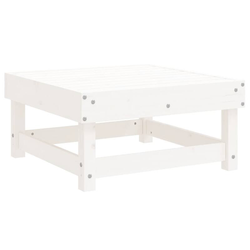 vidaXL Garden Lounge Set White Solid Pine Wood, Plywood Medium Modular - 24.0 x 24.0 x 24.4