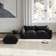 preview thumbnail 4 of 42, Living Room Furniture Love Seat Sofa Double Seat Sofa Black