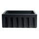 preview thumbnail 9 of 9, 24" Black Matte Reversible Smooth / Fluted Single Bowl Fireclay Farm Sink
