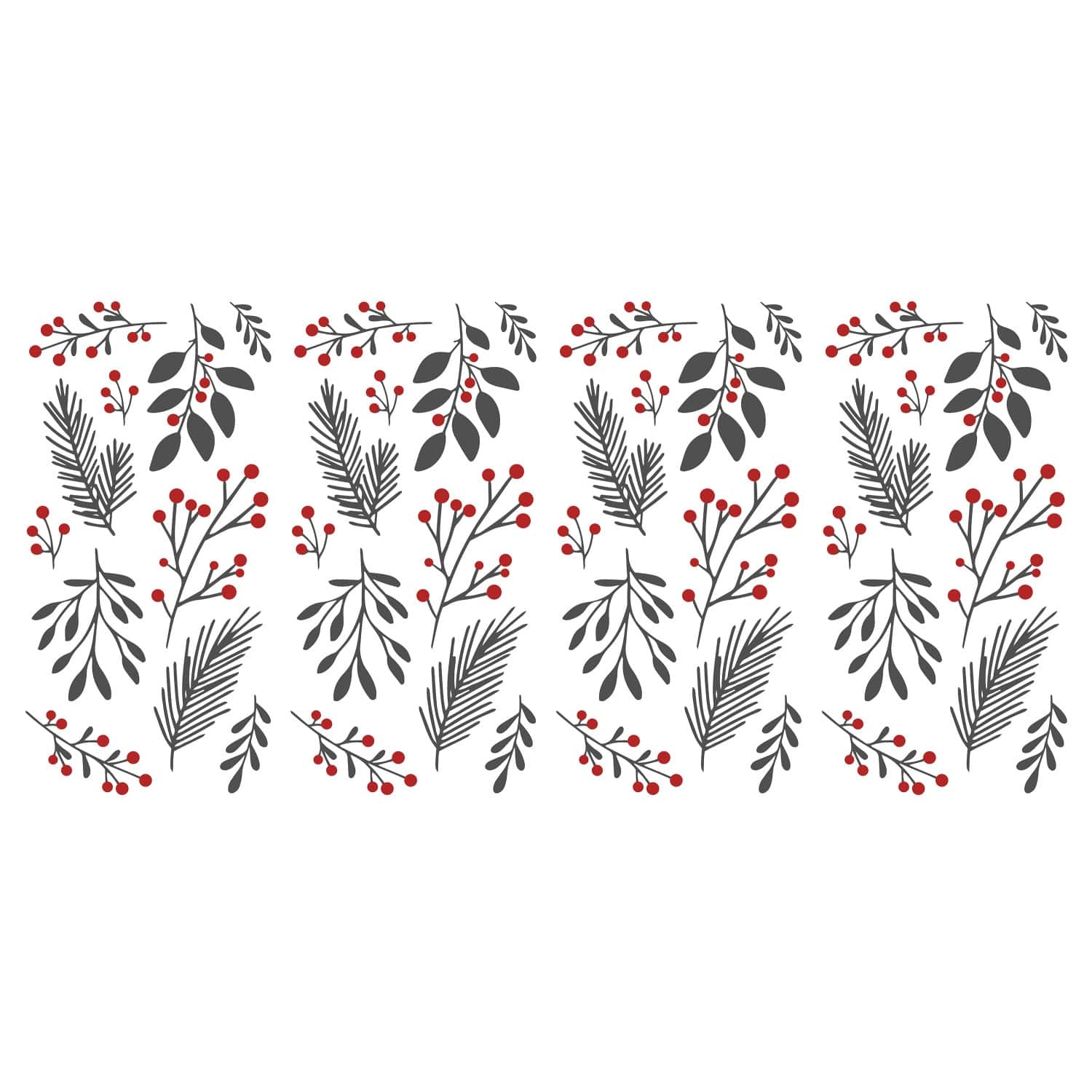 RoomMates Red & Grey Holly Berries & Twigs Wall Decals - Bed Bath ...