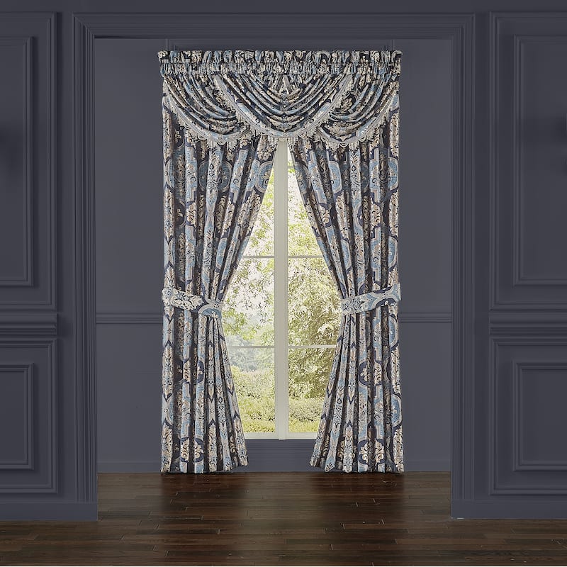 J. Queen New York Middlebury Window Panel Pair - 84 Inches - Indigo