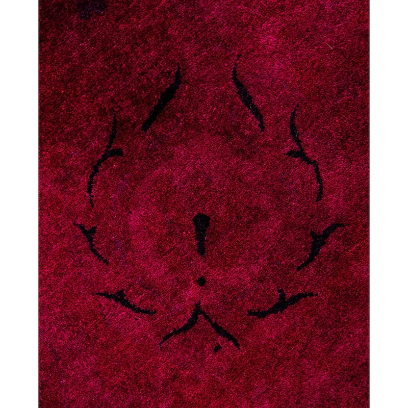 Overdyed One-of-a-Kind Hand-Knotted Area Rug - Pink - 9' 1" x 9' 1"