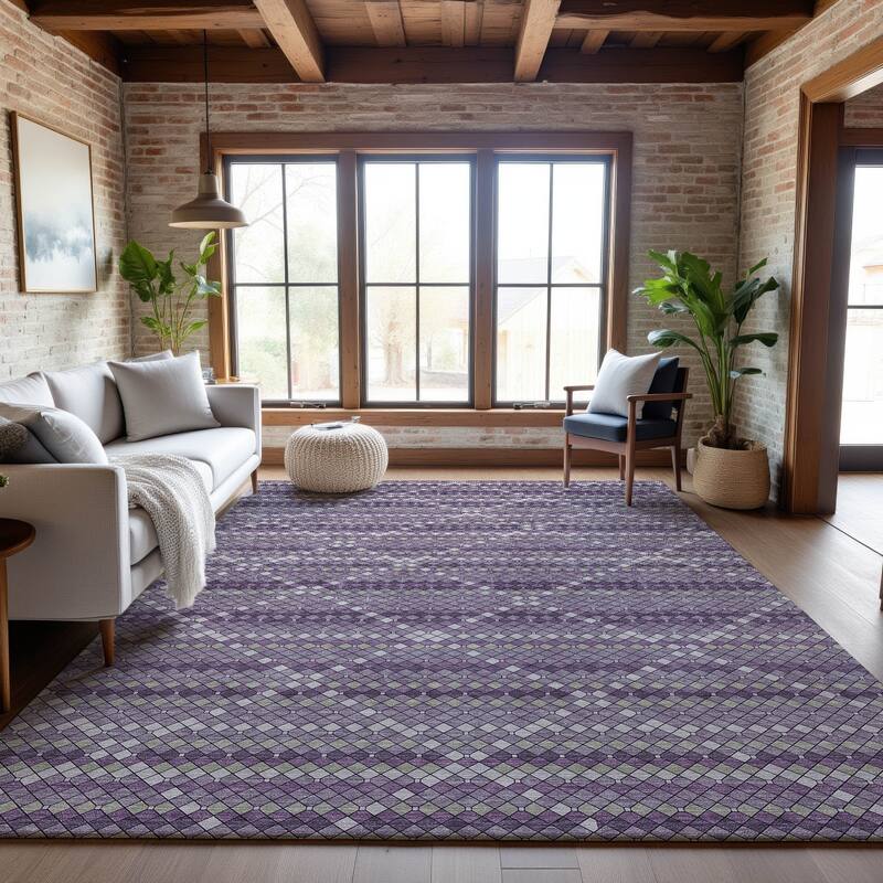 Premium Washable Super Soft Trellis Ombre Mayfield Rug