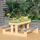 preview thumbnail 3 of 8, Gymax 3-in-1 Kids Picnic Table Outdoor Wooden Water Sand Table w/ Play - See Details