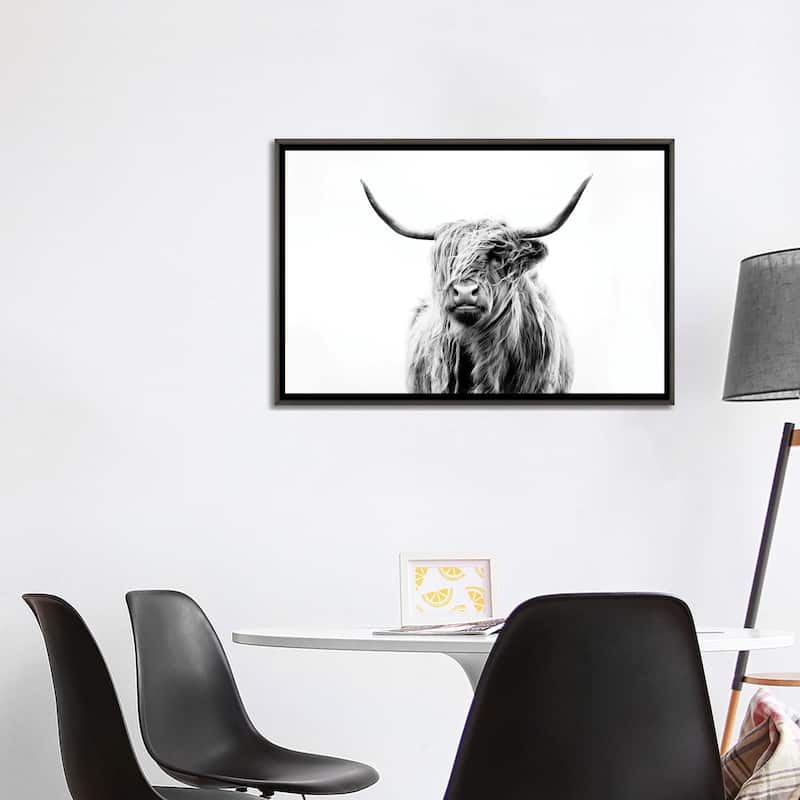 iCanvas "Portrait Of A Highland Cow" by Dorit Fuhg Framed