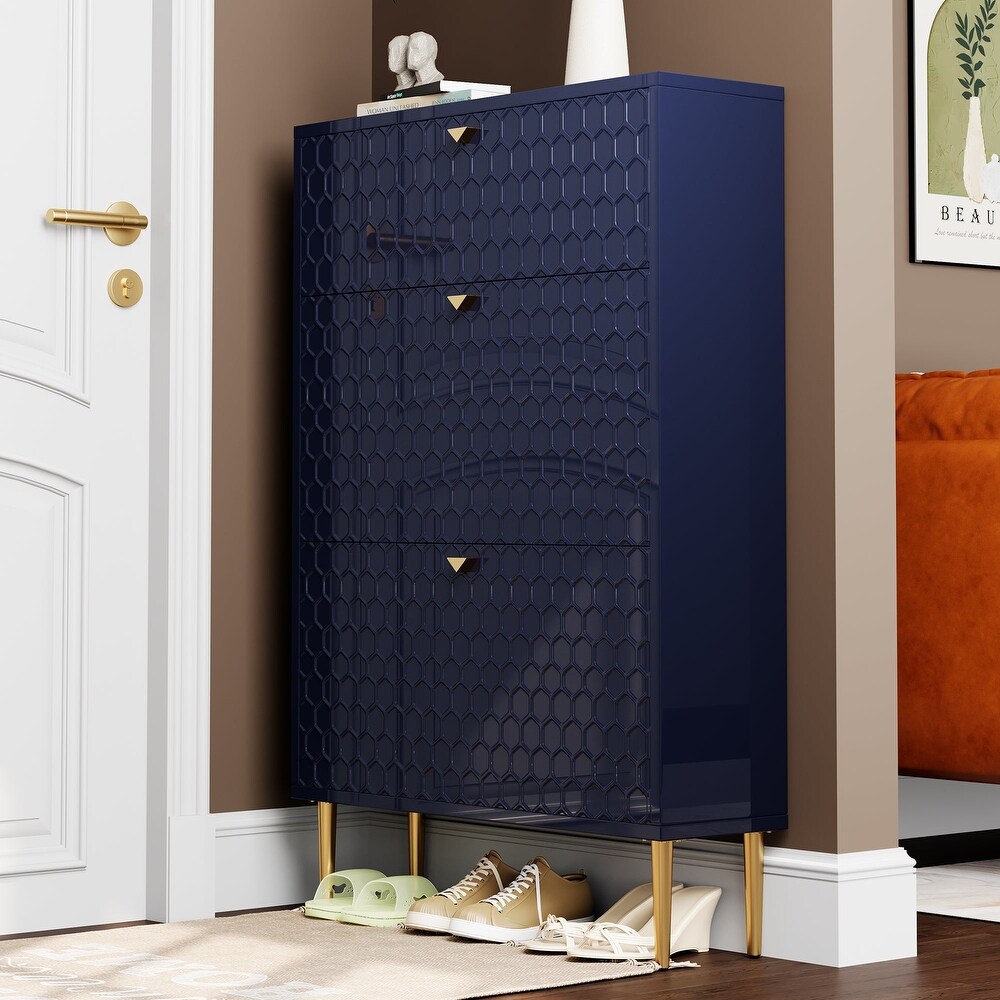 Navy shoe cabinet 2025