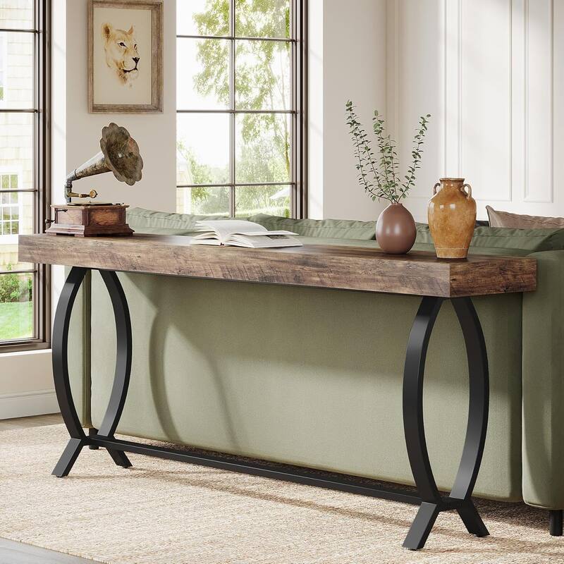 71 Inches Narrow Long Console Foyer Table for Entryway