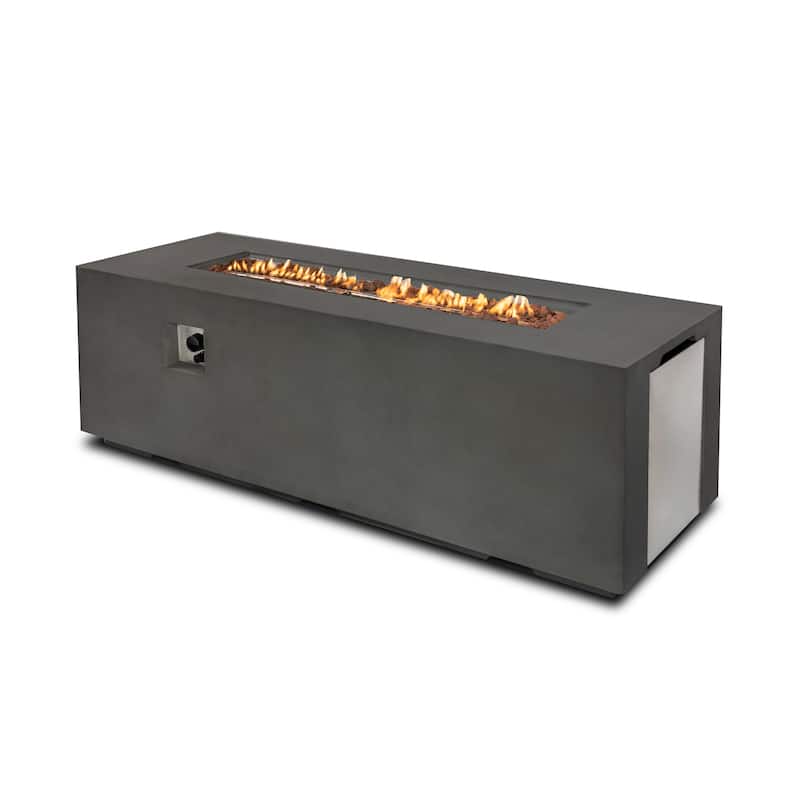 70inch Concrete Large Fire Pit Table