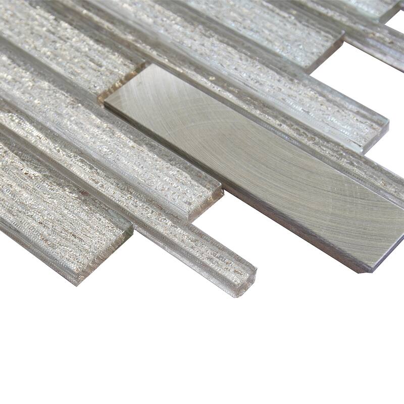 Altair Ardcarn Rectangular Laminated Glass Mosaic Mix Aluminum Wall Tile