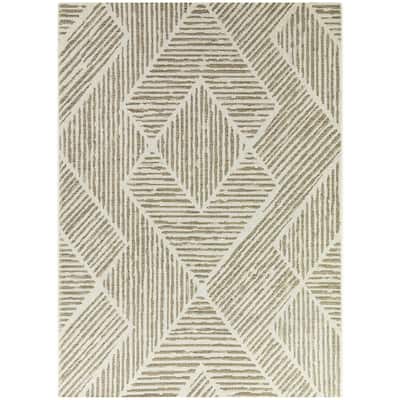 Cardenal Striped Geometric Indoor/Outdoor Area Rug