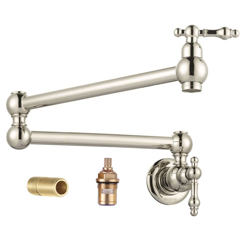 WOWOW Wall Mounted Pot Filler Faucet with Double Joints