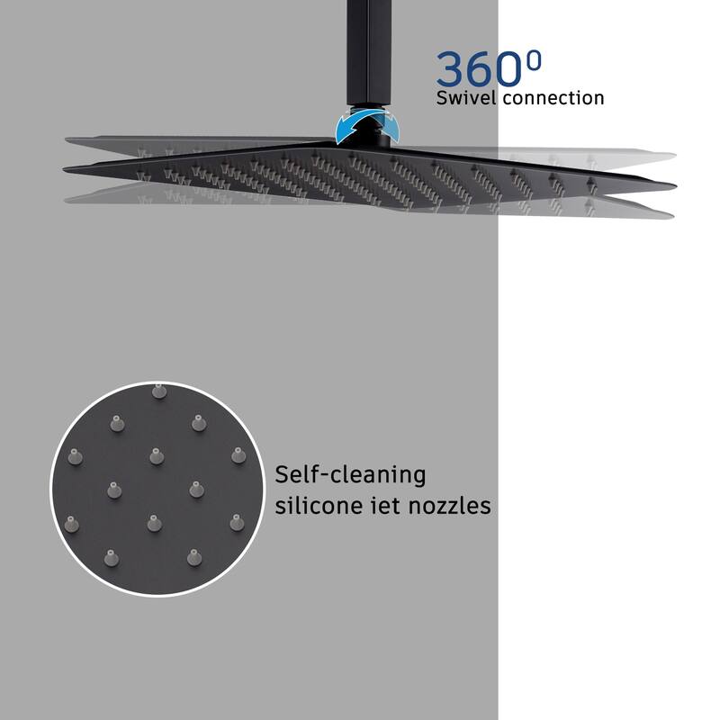 2 Function 10-inch Ceiling Mount Dual Shower Heads Shower System