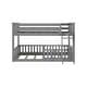 preview thumbnail 7 of 37, Max and Lily Twin over Twin Low Bunk with Guard Rails