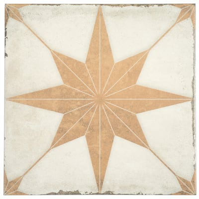 Faenza 8x8 White Terracotta Porcelain Square Motif Wall and Floor Tile (6.46 sq ft/case) - 15 Pack